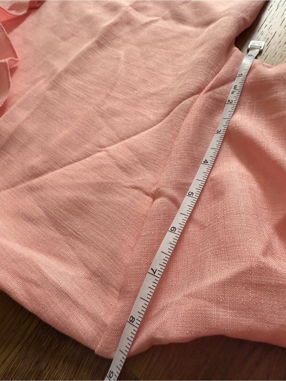 100% Linen Ruffle-Front Blouse - Picture 11 of 12